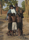 For All Mankind is a painting that depicts Jesus holding and hugging children from Africa - Liz Lemon Swindle | Havenlight | latter-day saint artwork